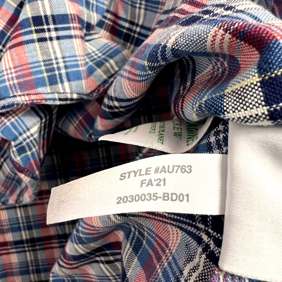 J.Crew Shirt Men's Size XL The Broken Oxford Organic Classic Button Down Plaid - Picture 6 of 8